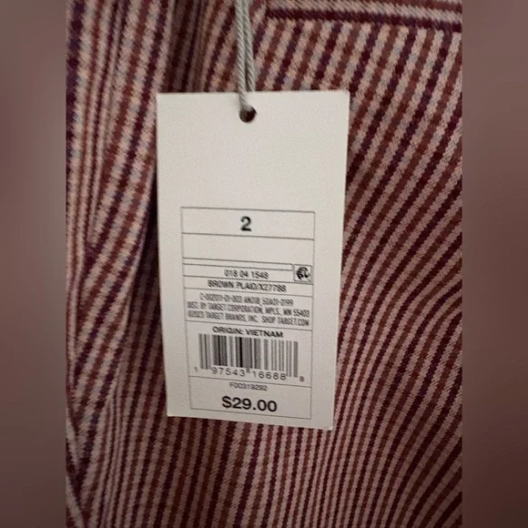 A New Day Women's High Rise Plaid Dress Pants Size 2 Multicolor - Picture 5 of 5